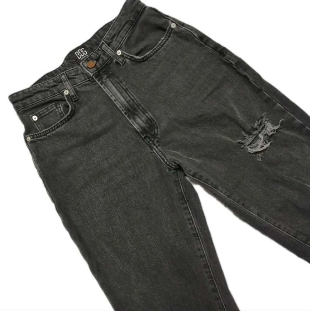 BDG Urban Outfitters Stretch High Rise Flare Black Distressed Jeans Women's 27